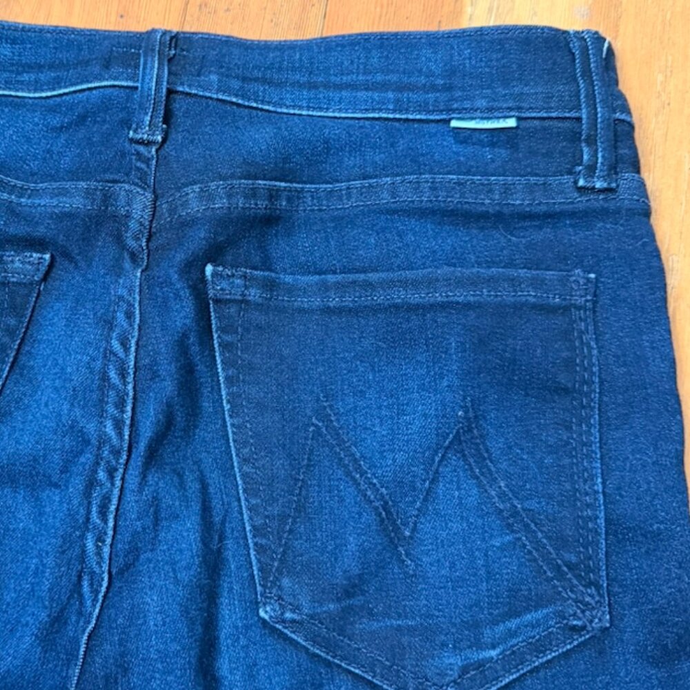 MOTHER Deep Indigo Blue Back Pocket Jeans